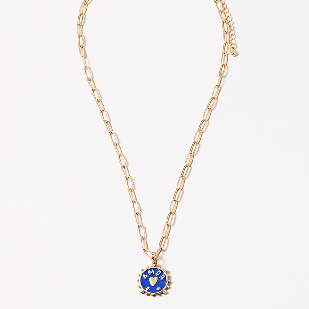 Amor coin necklace
